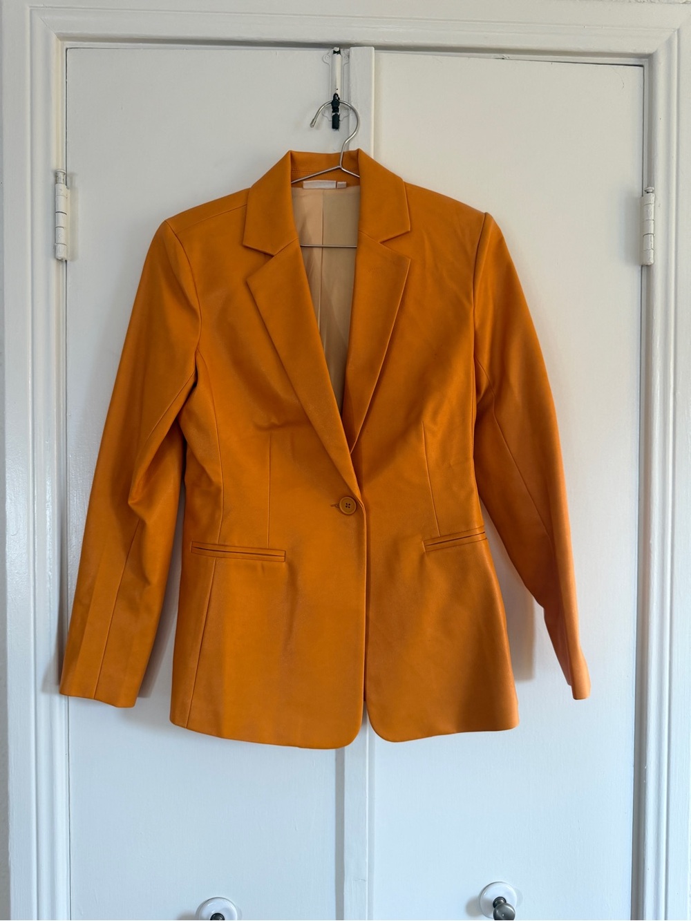 Steele Women's Orange Single-Button Tailored Blazer